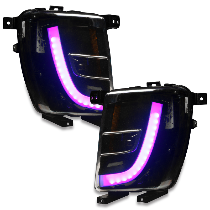 Tesla Model X Headlight & Fog Light DRL Upgrade Kit - ORACLE Lighting - Dynamic ColorSHIFT - Dynamic ColorSHIFT - `16-`21
